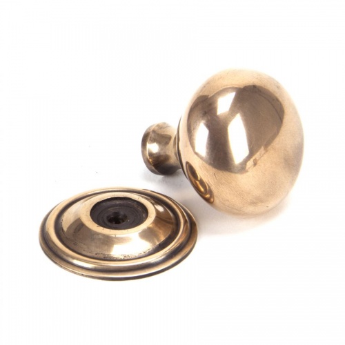 Polished Bronze Mushroom Cabinet Knob - Large